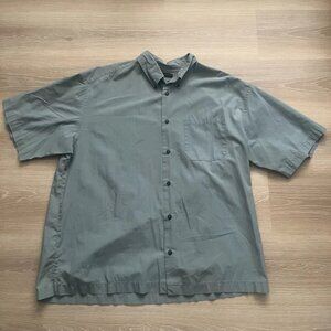 Green Dockers Button Down Polo Short Sleeve Shirt Size Large